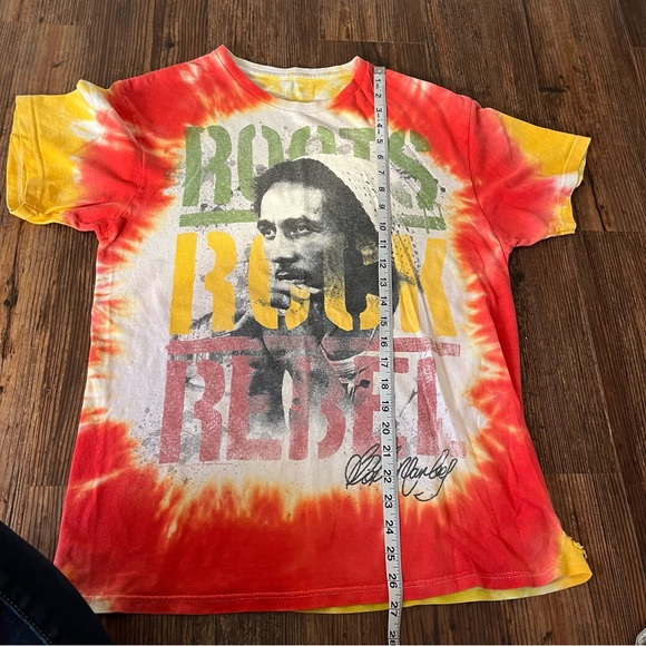 Zion Rootswear Y2K Grunge Tie Dye Bob Marley Tee Size Medium - Picture 3 of 11